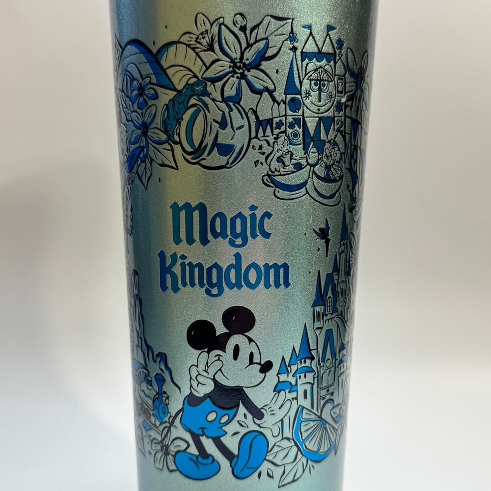 Disney Magic Kingdom‎ Starbucks Mickey Stainless Steel Tumbler w Straw - Picture 5 of 6